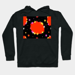 Vintage orange flowers chain on black Hoodie